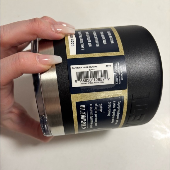 NWT YETI The Rambler® 14 oz. Stackable Mug in Black - Picture 3 of 7